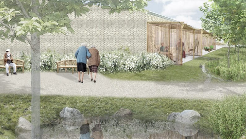 Visualisering af udearealerne omkring ældreboliger på Parkvej, Viby Sjællande 2016 Visualisering af udearealerne omkring ældreboliger på Parkvej, Viby Sjællande 2016